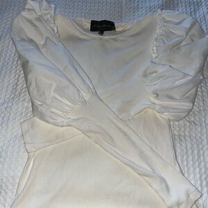 Anthropologie Cream Puff Sleeve Blouse